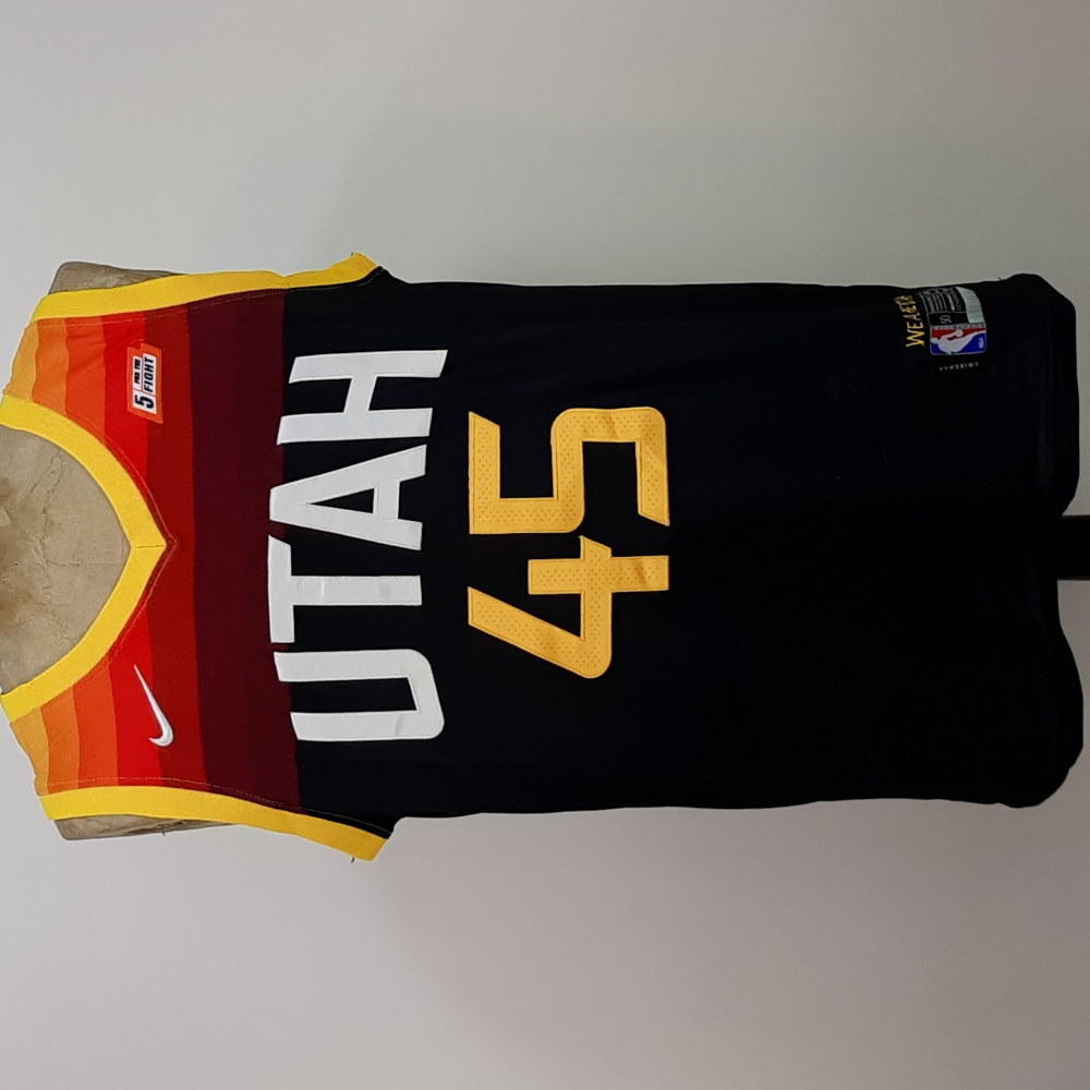 Utah Jazz Mitchell 45 Jersey NBA Basketball Mens Large L 50 Black